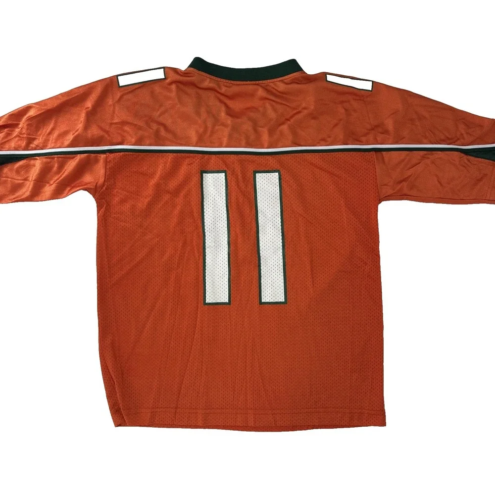 Vintage University Of Miami Hurricanes Football Jersey #11 Youth Size XL
